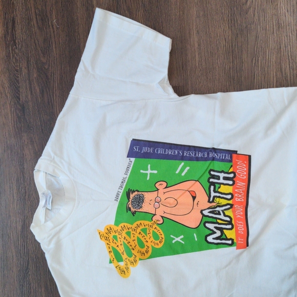 St. Jude's Vintage Men's White Medium Math Shirt - Picture 1 of 4